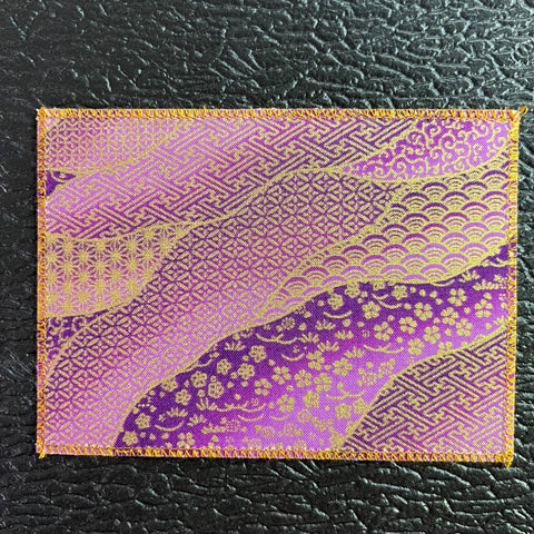 Metallic Plum Asian Print